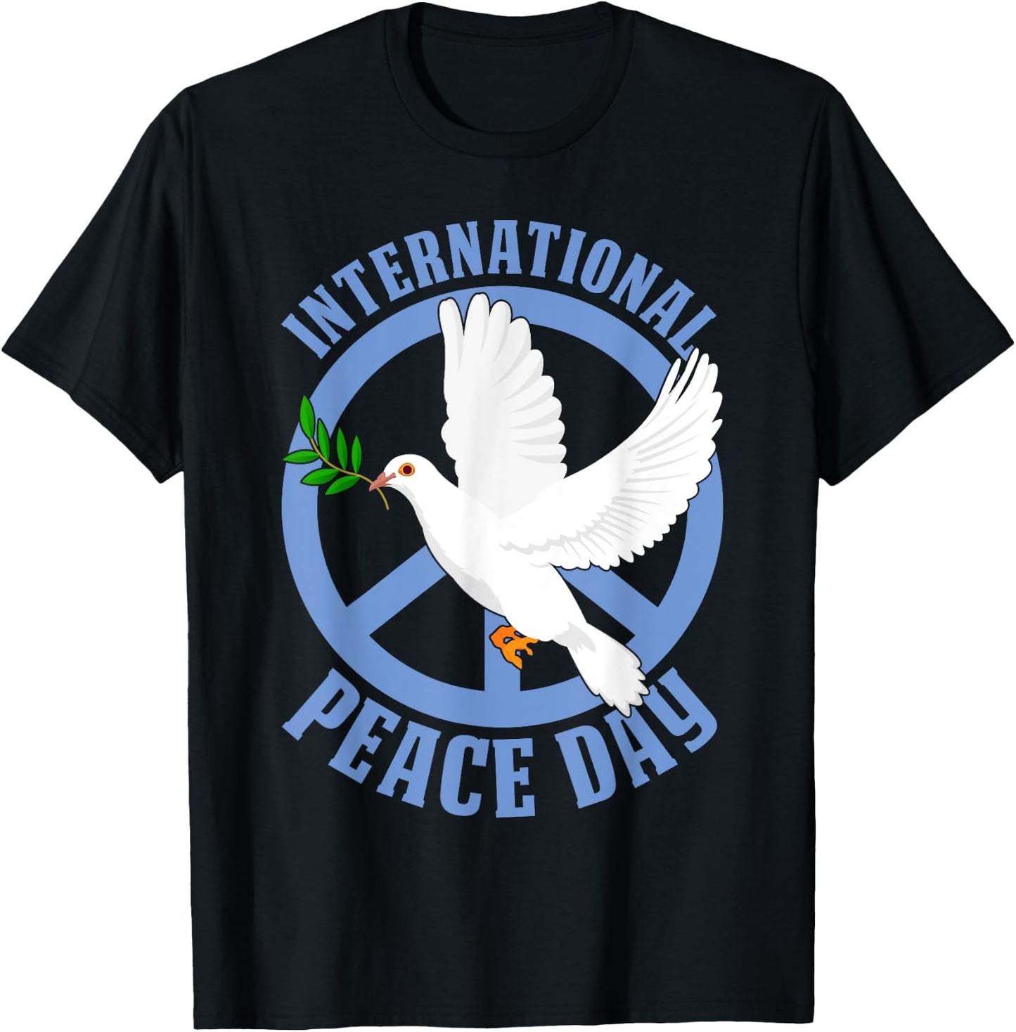 Funny Peace Bird World Peace Day International Day Of Peace T-Shirt - T-Shirt | Black