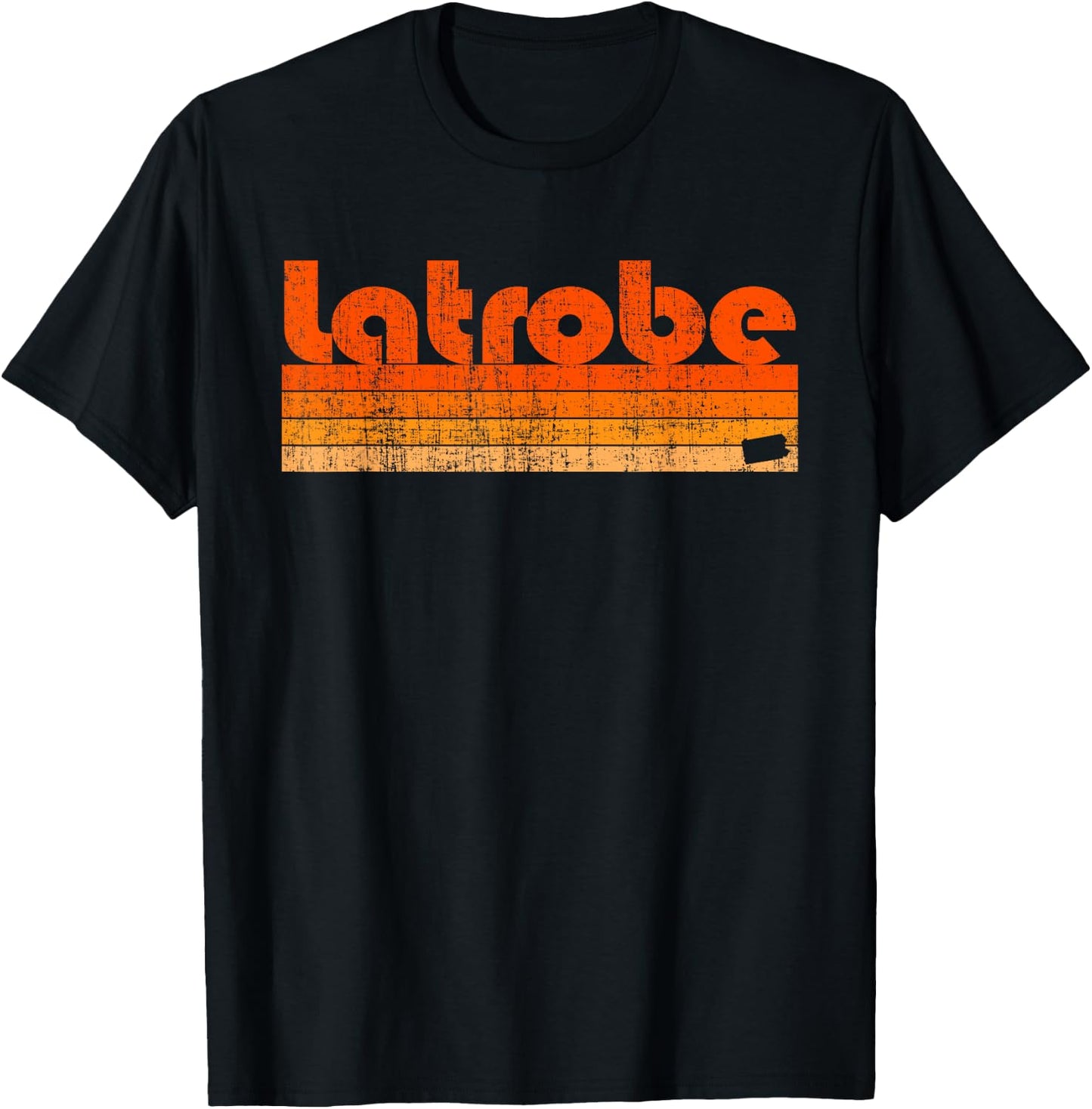Latrobe, Pennsylvania Retro 80s Style T-Shirt - T-Shirt | Black