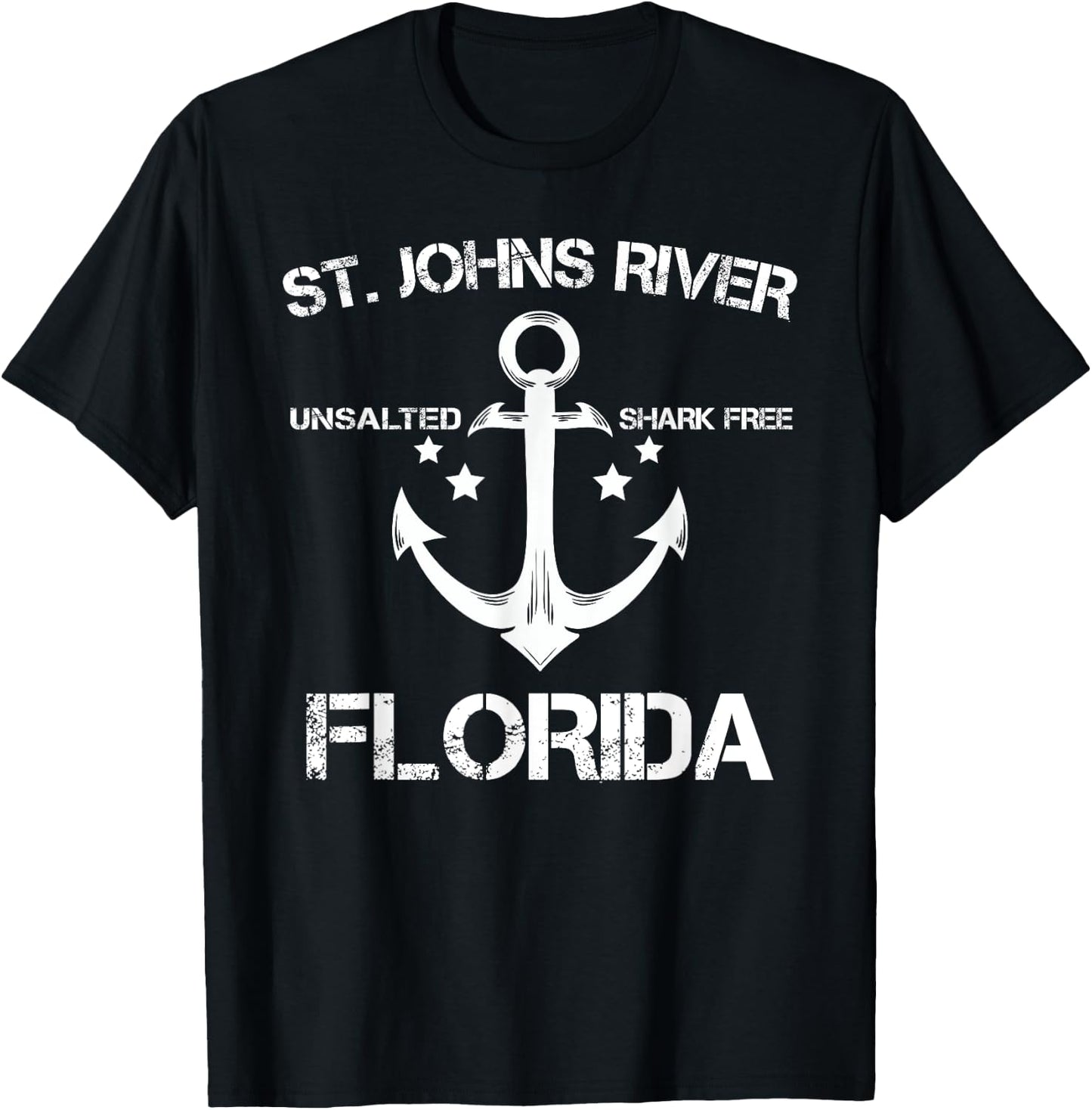ST. JOHNS RIVER FLORIDA Funny Fishing Camping Summer Gift Men Women Girls Kids T-Shirt - T-Shirt | Black