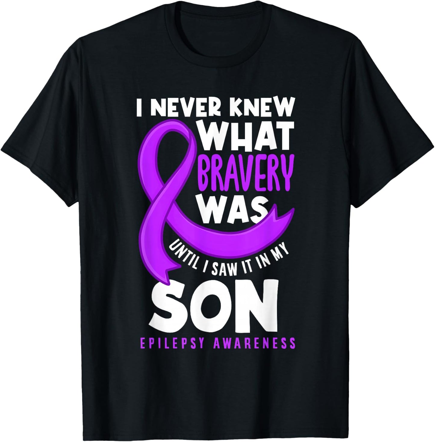 Son Mom Dad Epilepsy Support Epilepsy Awareness T-Shirt - T-Shirt | Black