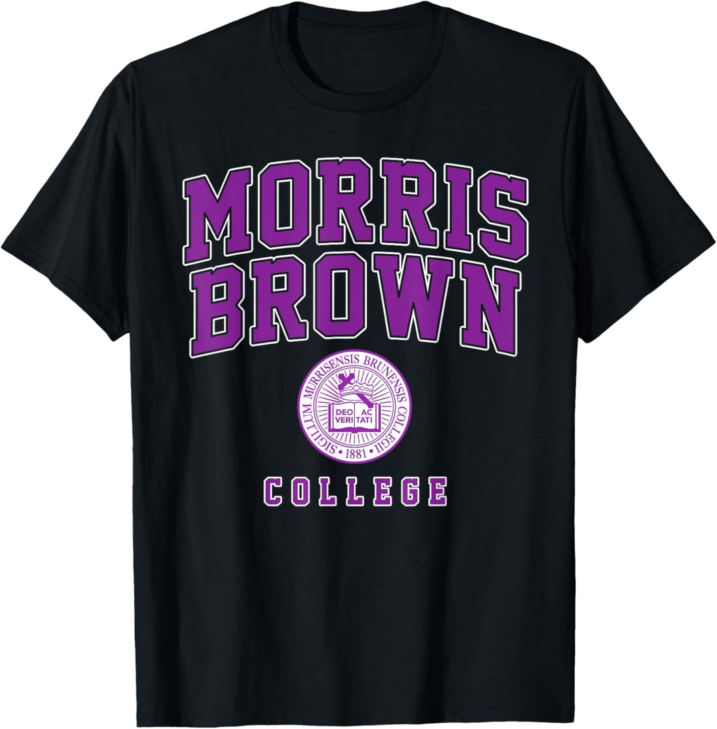 Morris Brown College Arch Vintage Sports Design Men Women T-Shirt - T-Shirt | Black