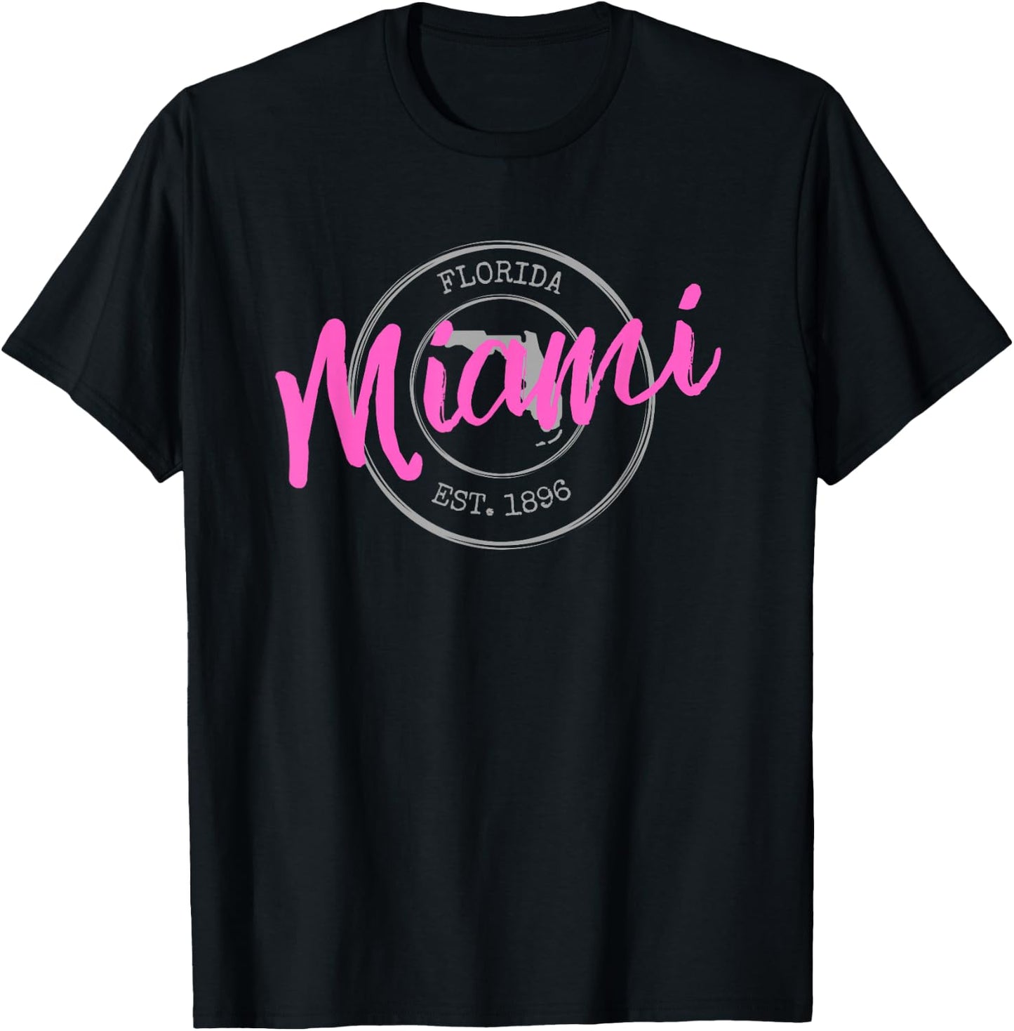 Retro Miami, Florida 305 Area Code Miami City Souvenir T-Shirt - T-Shirt | Black