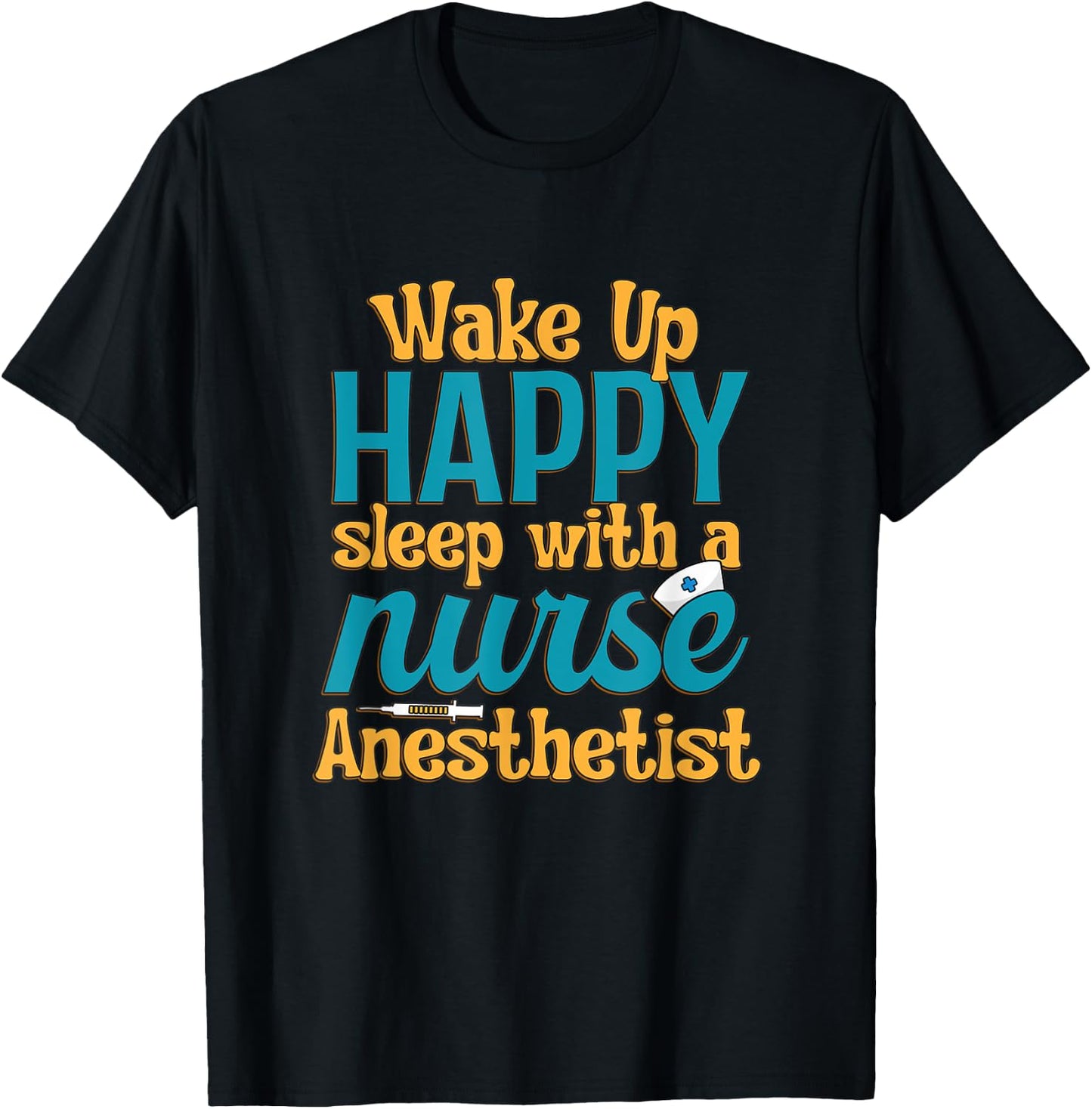 Nurse Anesthetist Sleep CRNA Nursing T-Shirt - T-Shirt | Black