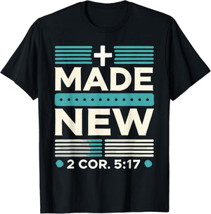 Made New Baptism Shirt Christian Shirts For Youth Baptized T-Shirt - T-Shirt | Black