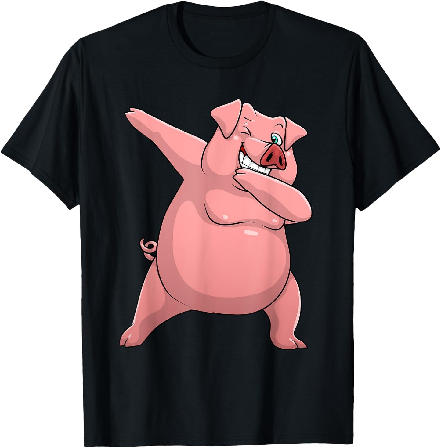 Cute Pig Art Women Kids Livestock Farming Pig Lovers T-Shirt - T-Shirt | Black