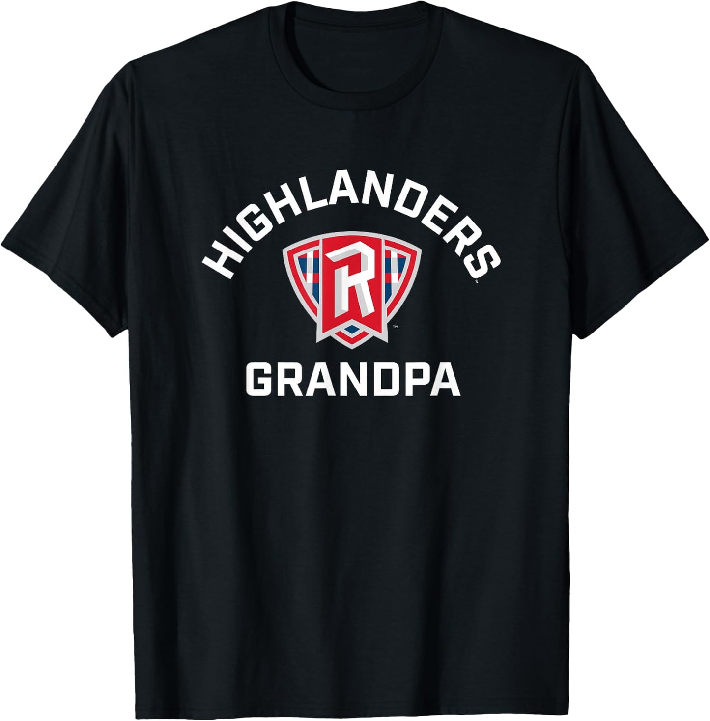 Radford University Highlanders Arched Grandpa T-Shirt - T-Shirt | Black