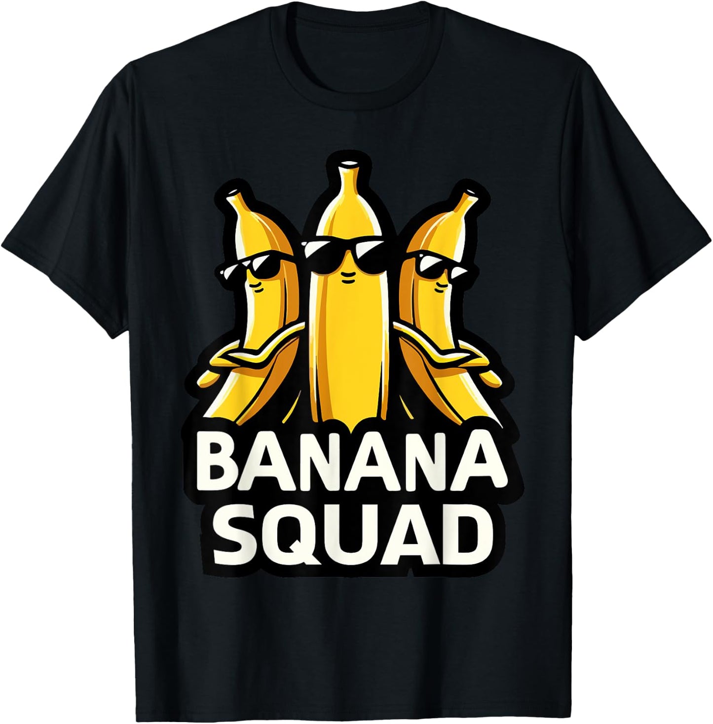 Banana Squad Funny Fruit Banana Lover Team Banana Crew T-Shirt - T-Shirt | Black