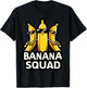 Banana Squad Funny Fruit Banana Lover Team Banana Crew T-Shirt - T-Shirt | Black