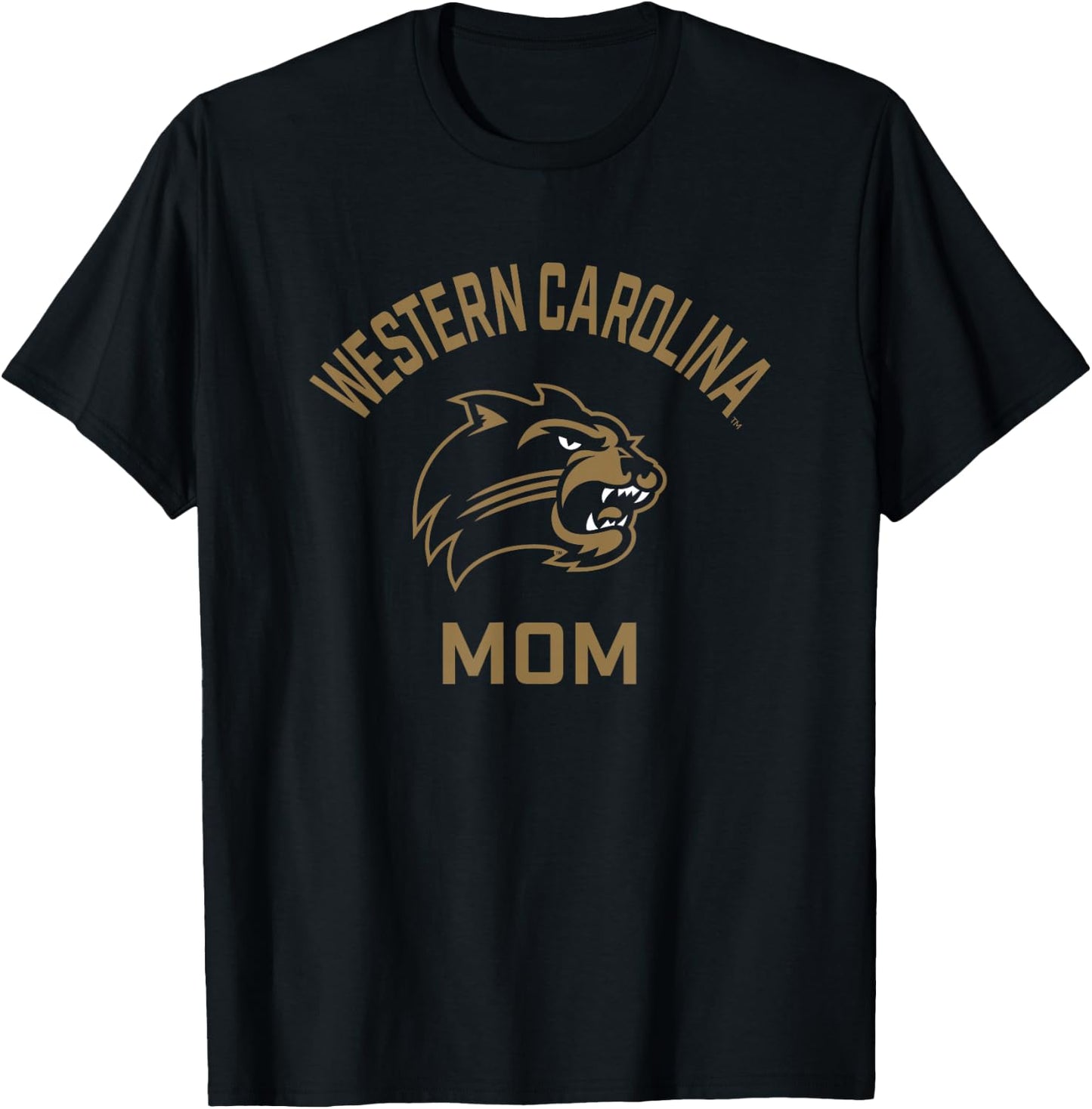 Western Carolina University Catamounts Arched Mom T-Shirt - T-Shirt | Black