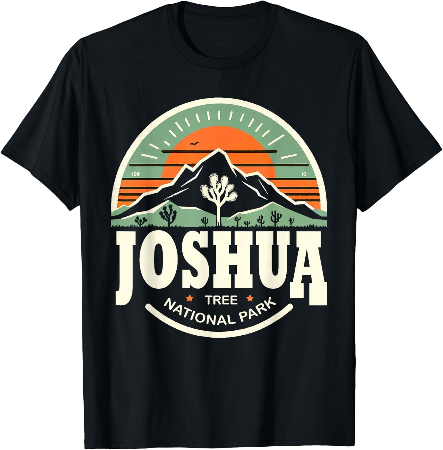 Joshua Tree Retro Vintage Hiking Camping California T-Shirt - T-Shirt | Black