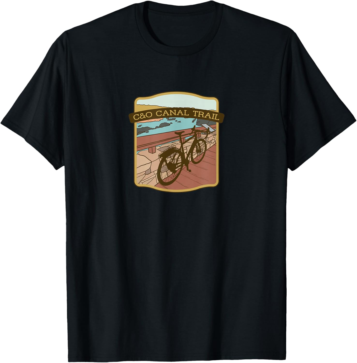 C&O Canal Trail cycling T-Shirt - T-Shirt | Black