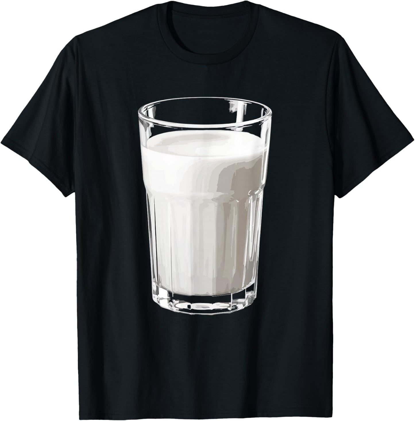 Glass Of Milk Shirt Adult Kids Men Women Glass Milk Costume T-Shirt - T-Shirt | Black