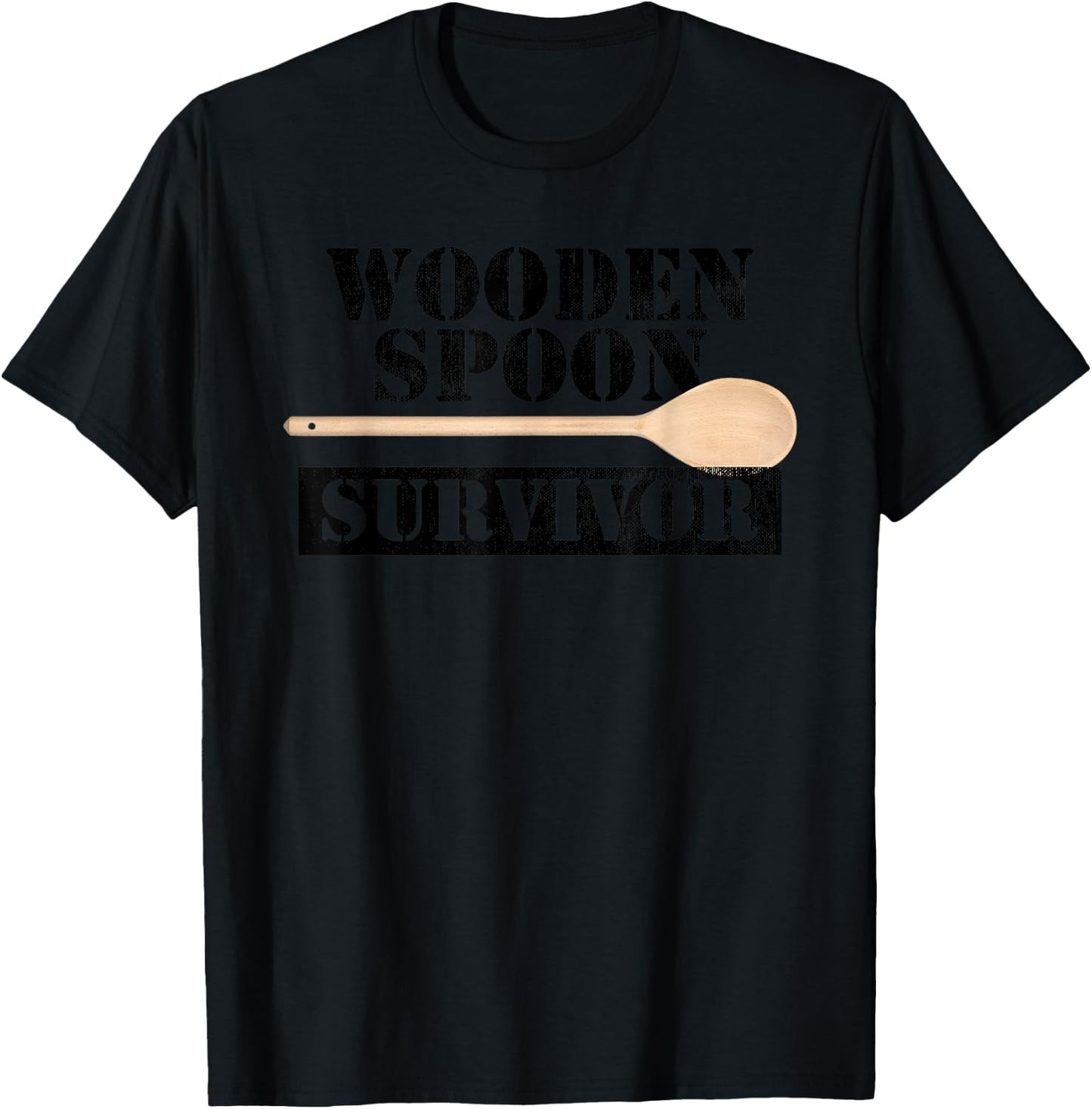 Funny Filipino Pride - Wooden Spoon Survivor T-Shirt - T-Shirt | Black