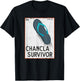 Chancla Survivor Funny Spanish Joke T-Shirt - T-Shirt | Black