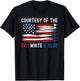 Courtesy Red White Blue Funny Patriotic US Flag T-Shirt - T-Shirt | Black