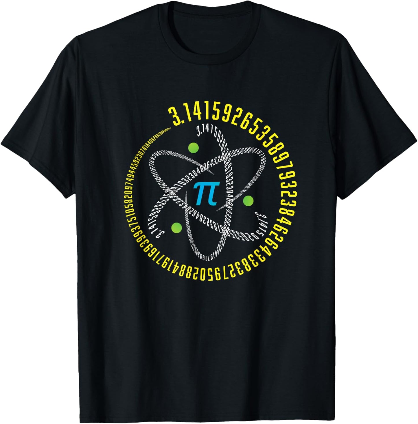 Math Geek Pi Day - Hey Teacher! Atom Pi Math Science STEM Gift 3.14 Pi Day T-Shirt - T-Shirt | Black