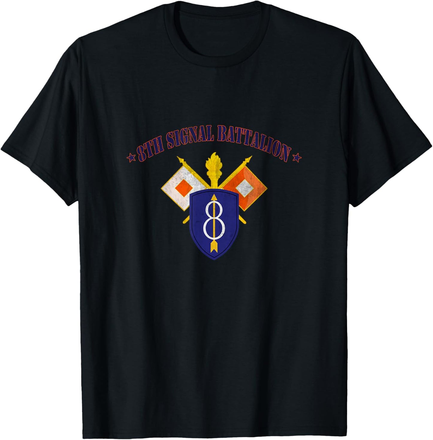 8th Infantry Division 8th Signal Bn Military Veterans Day T-Shirt - T-Shirt | Black