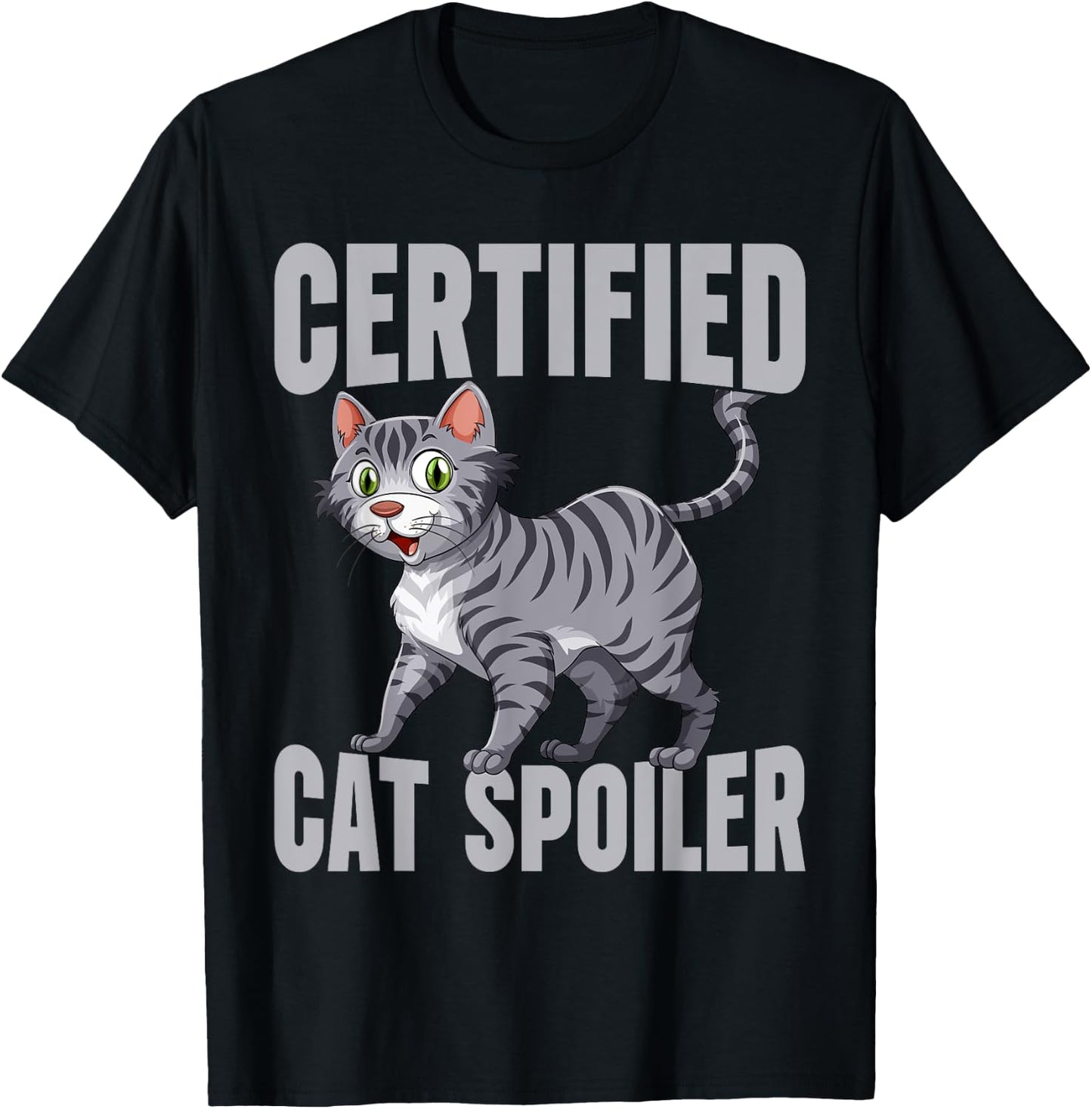 Certified Cat Spoiler Cat Grandma T-Shirt - T-Shirt | Black