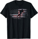 Inline Speed Skating American Flag Roller Blading T-Shirt - T-Shirt | Black