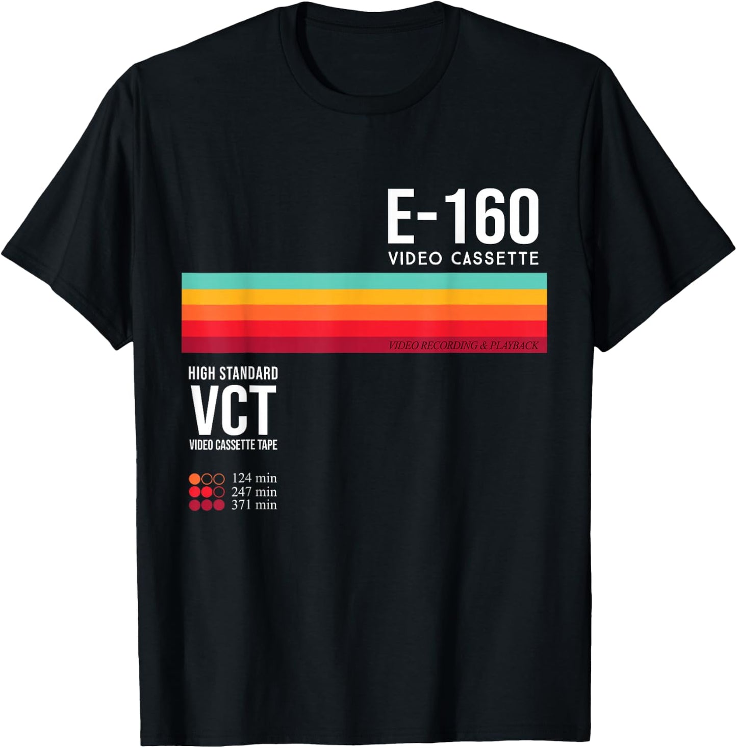 Vintage 80s video cassette tape Retro T-Shirt - T-Shirt | Black