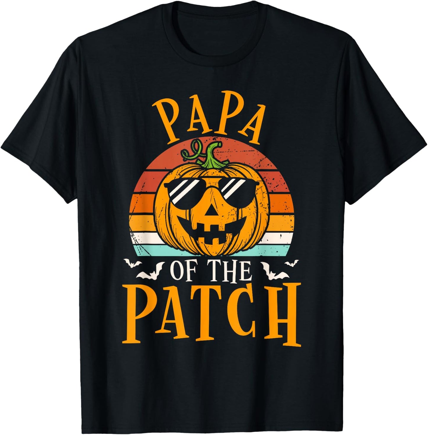 Papa Of The Patch Pumpkin Family Group Halloween Costume T-Shirt - T-Shirt | Black