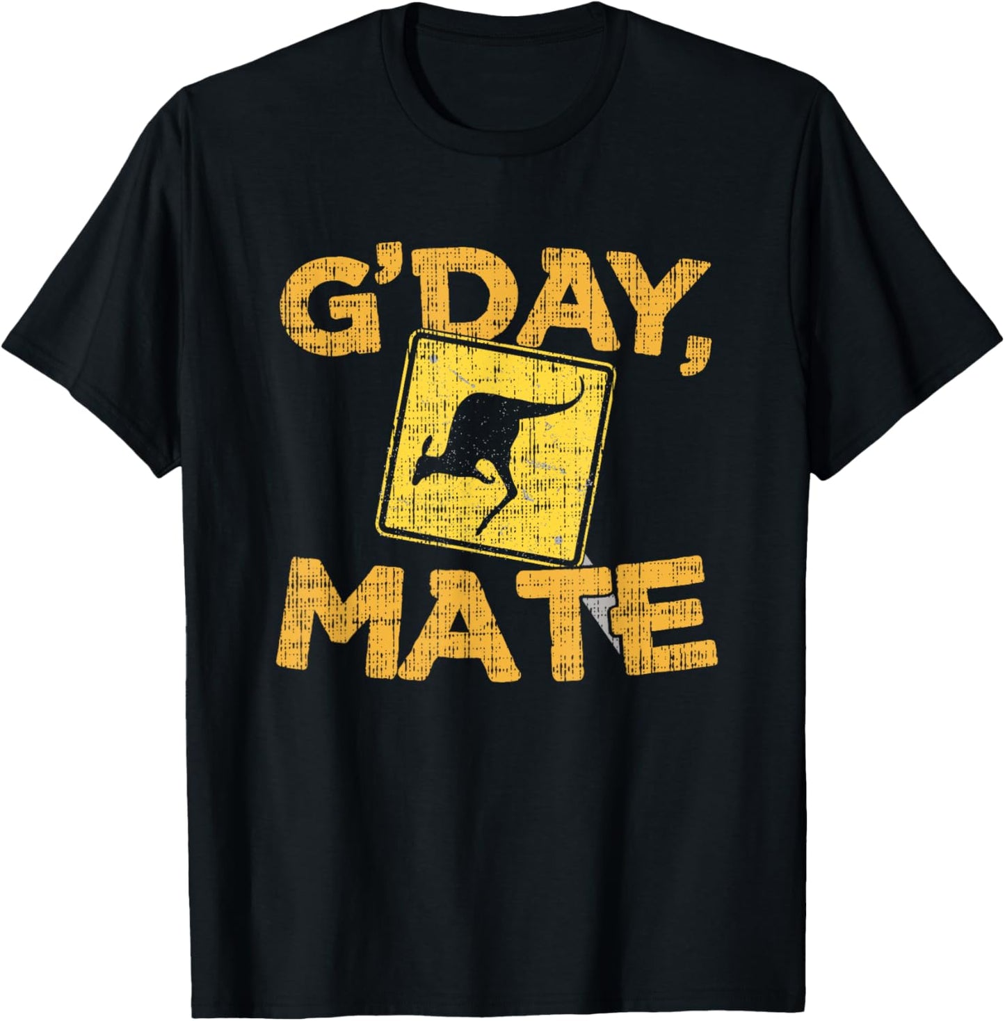 Gday Mate - Funny Australia & Kangaroo T-Shirt - T-Shirt | Black