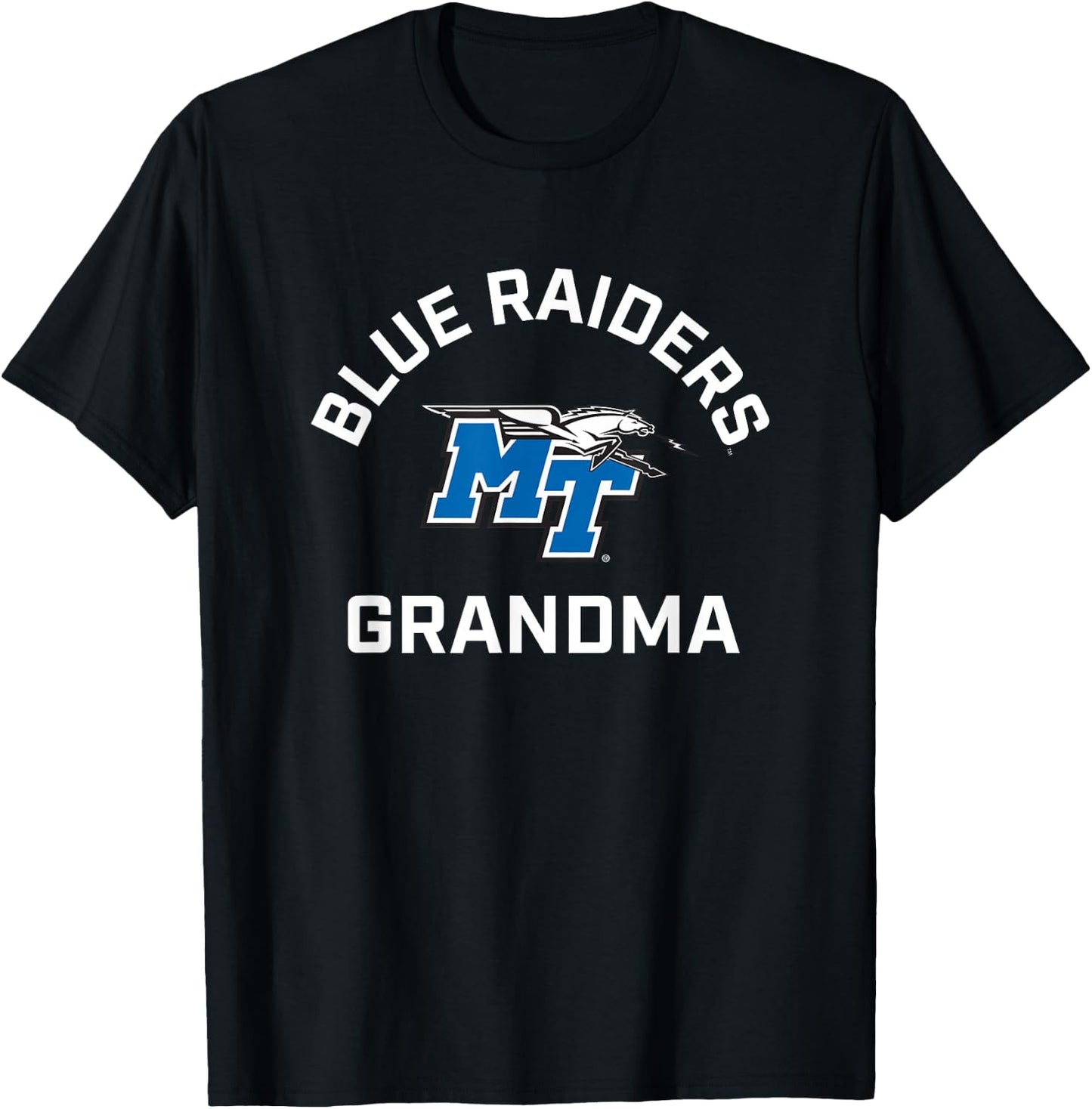 Middle Tennessee MTSU Blue Raiders Arched Grandma T-Shirt - T-Shirt | Black