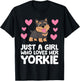 Yorkshire Terrier Dog Just A Girl Who Loves Her Yorkie T-Shirt - T-Shirt | Black