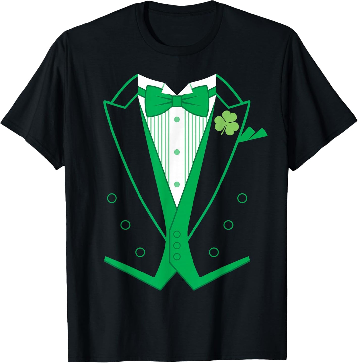 Irish Formal Tuxedo St. Patrick's Day T-Shirt - T-Shirt | Black