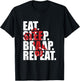Motocross Eat Sleep Braap Repeat Dirt Bike T-Shirt - T-Shirt | Black