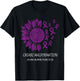 Wear Purple Chiari Malformation Awareness Sunflower T-Shirt - T-Shirt | Black
