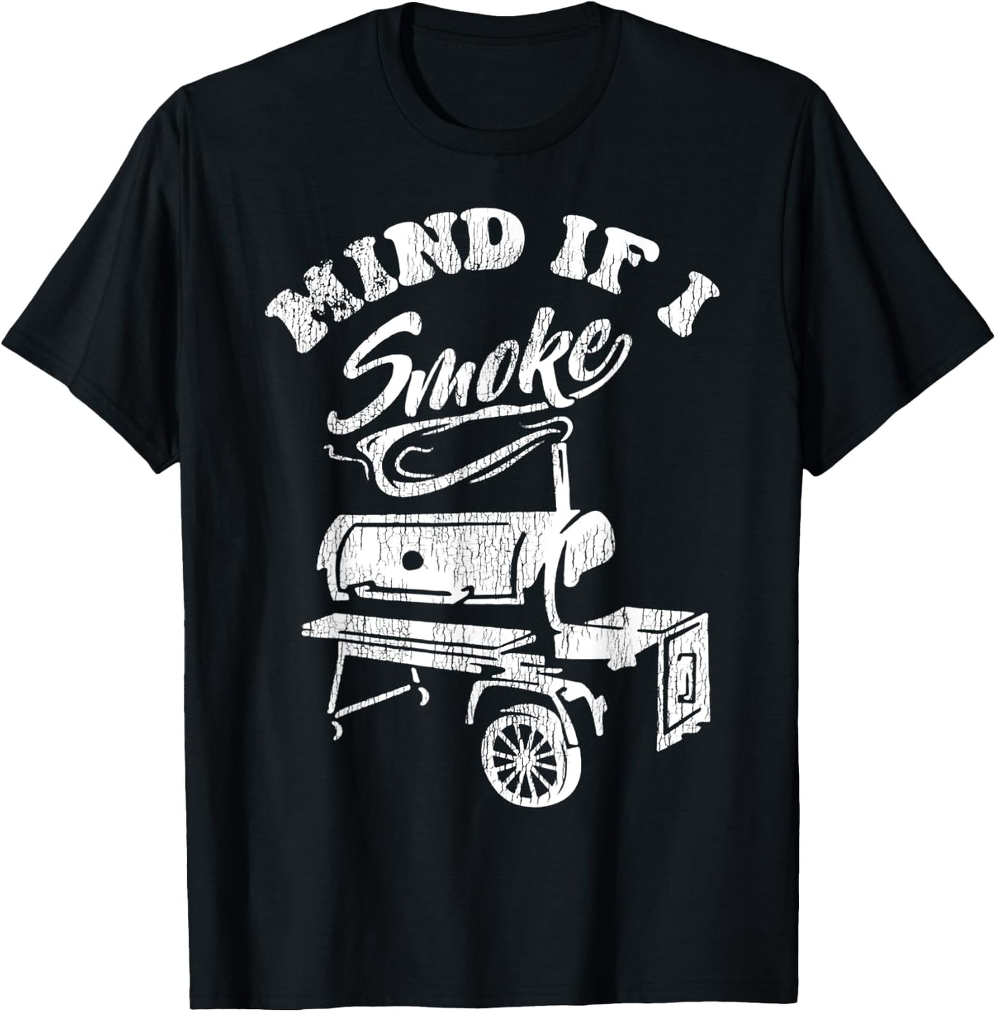 Mind If I Smoke Barbecue Grilling T-Shirt - T-Shirt | Black