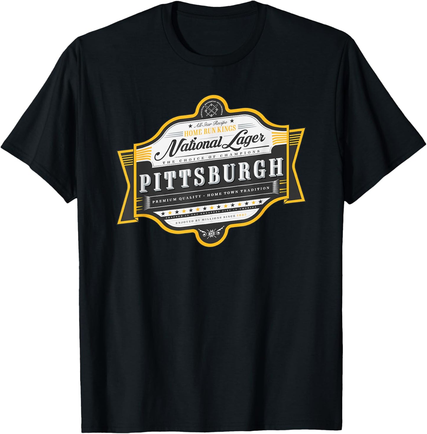 Vintage Beer Label - Pittsburgh T-Shirt - T-Shirt | Black