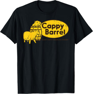 Capybara Cappy Barrel Giant South American Rodent Men Women T-Shirt - T-Shirt | Black