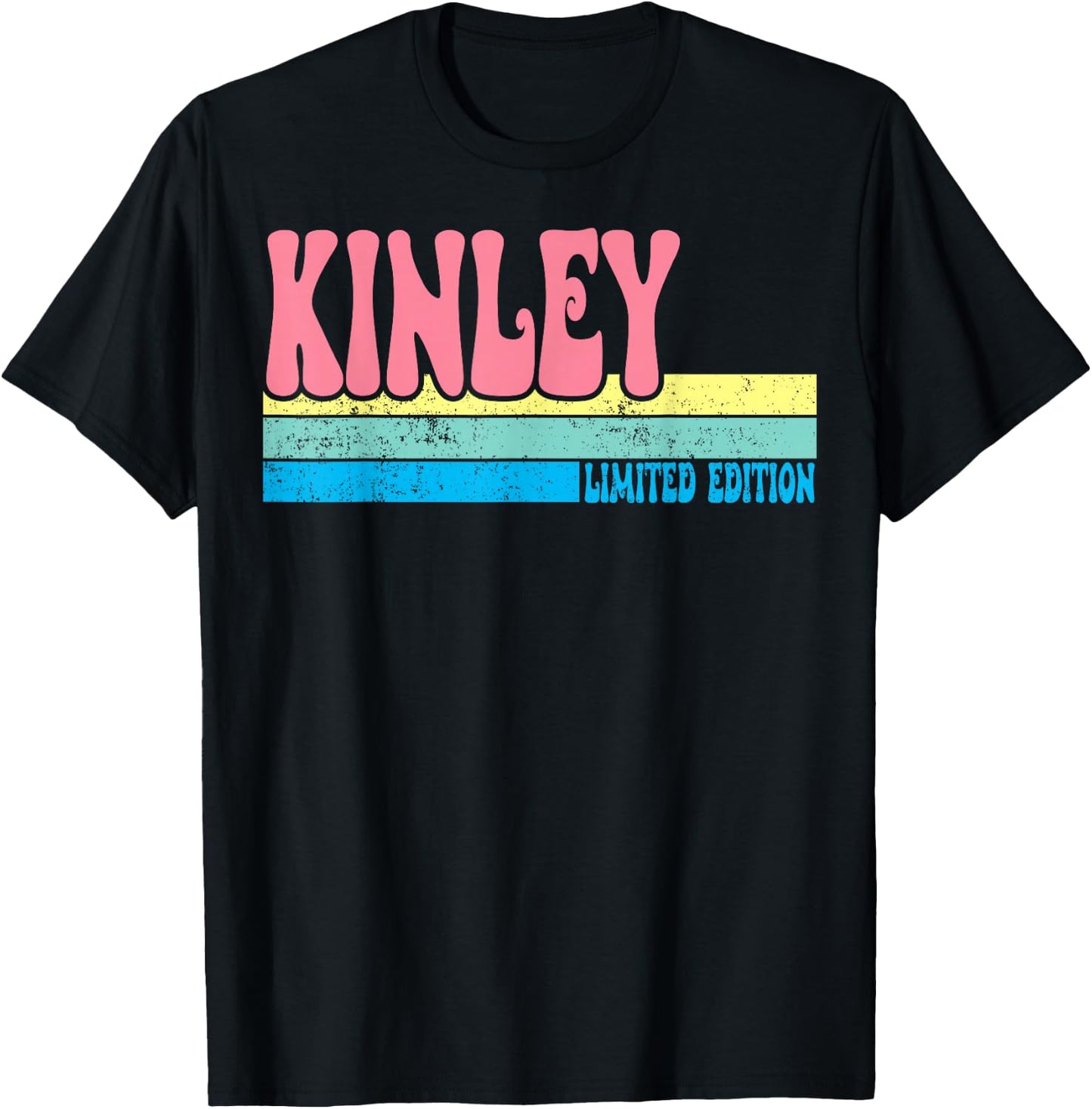 KINLEY Name Personalized Cute Idea Groovy Women KINLEY T-Shirt - T-Shirt | Black