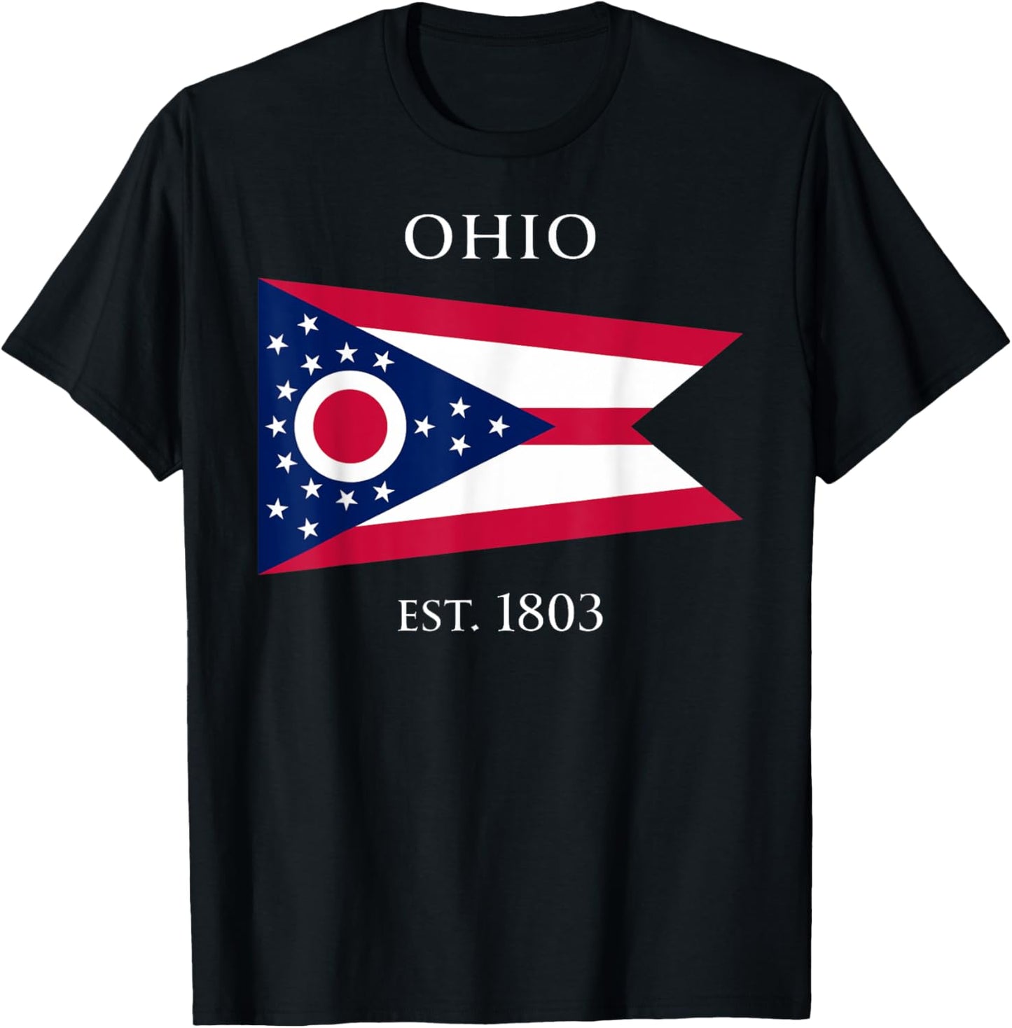 Ohio Flag 17th US State 1803 Ohioan T-Shirt - T-Shirt | Black