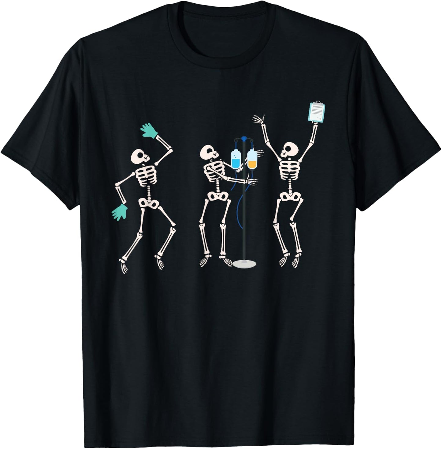 Medical Skeleton Dance Funny Healthcare Halloween Doctor T-Shirt - T-Shirt | Black