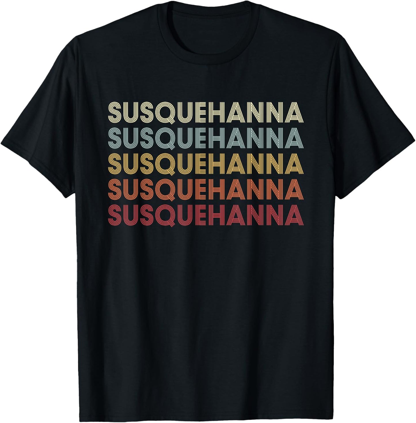Susquehanna Pennsylvania Susquehanna PA Retro Vintage Text T-Shirt - T-Shirt | Black