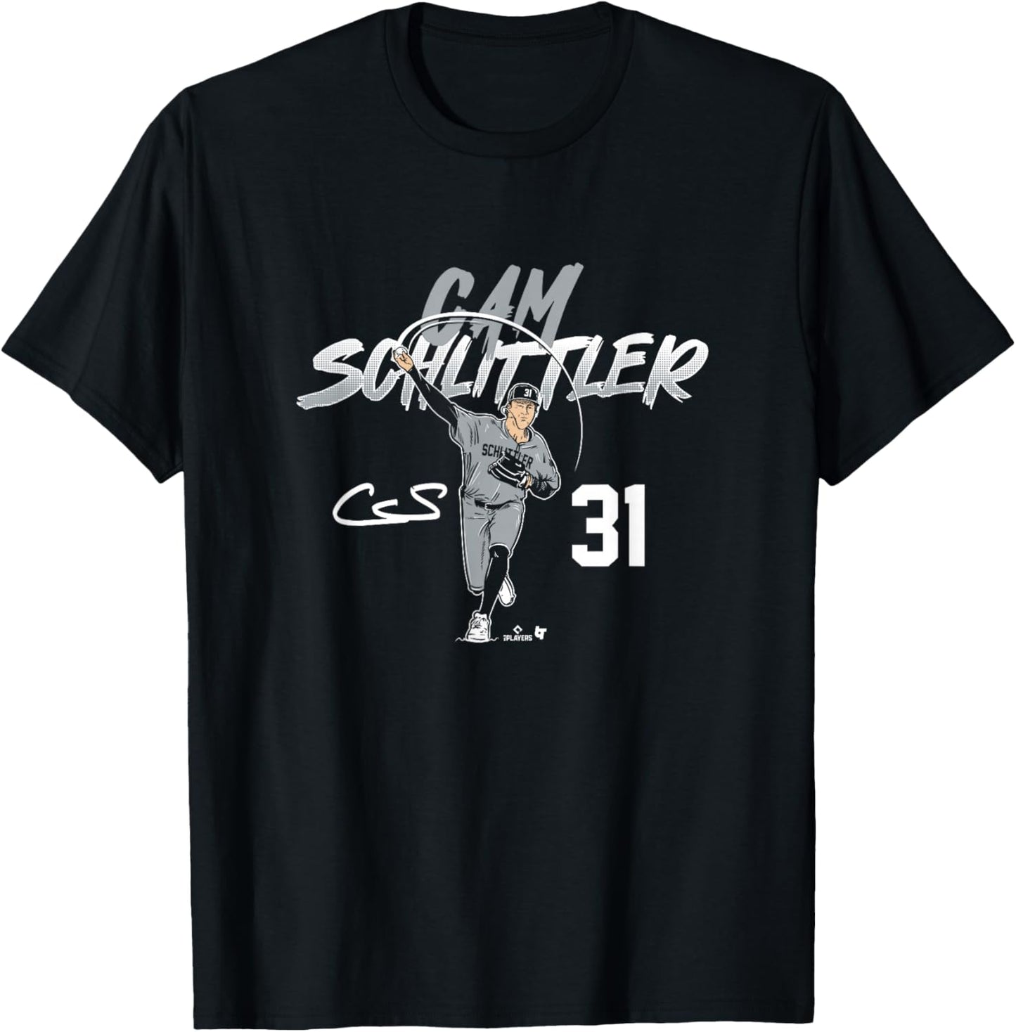 Cam Schlittler - Ace Pose Number - New York Baseball T-Shirt - T-Shirt | Black