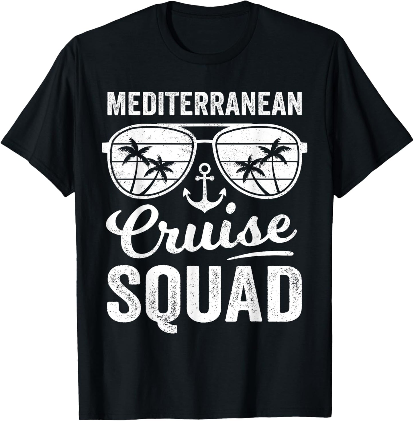Mediterranean Cruise Squad 2025 Europe Cruise Matching T-Shirt - T-Shirt | Black