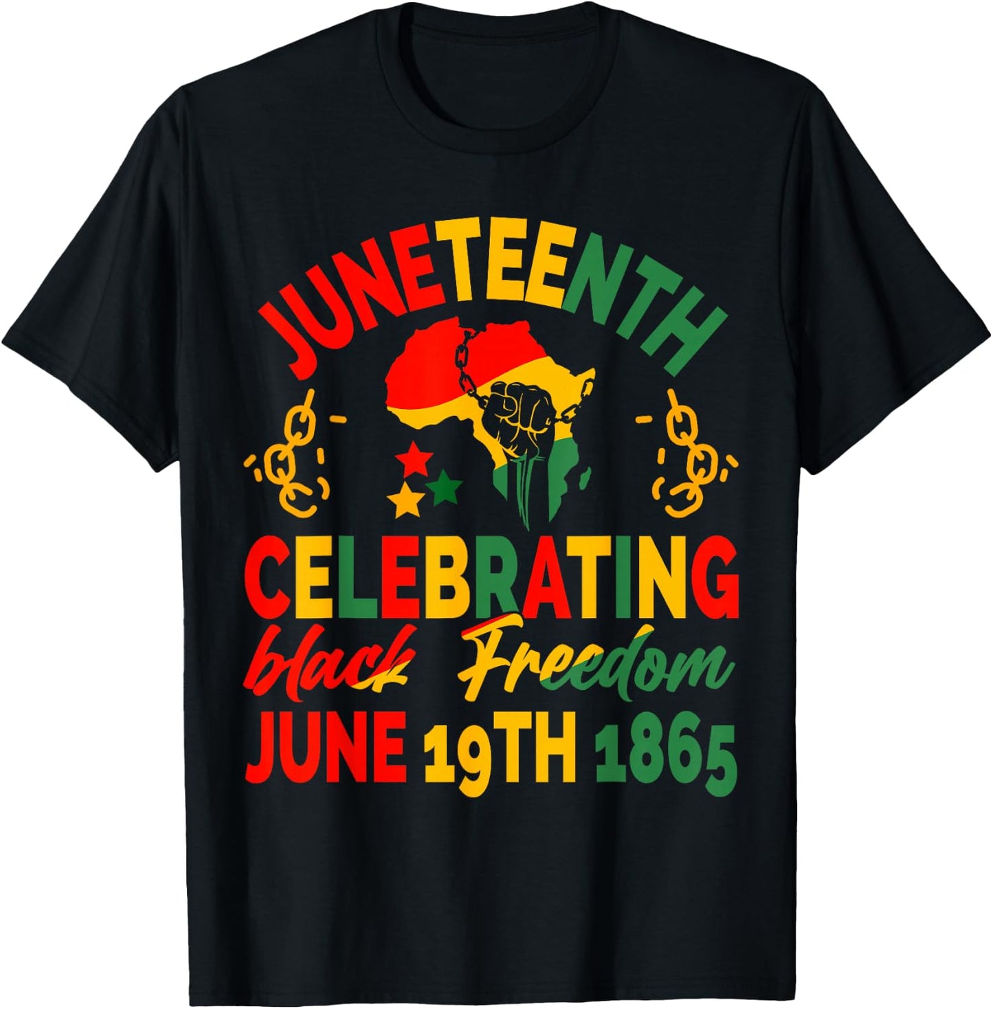 Juneteenth Celebrating Black Freedom 1865 Women Kids T-Shirt - T-Shirt | Black