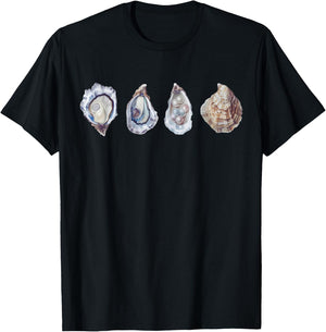 Oyster Seafood Shirt |Funny Oyster Pearl Seashell Girl Women T-Shirt - T-Shirt | Black