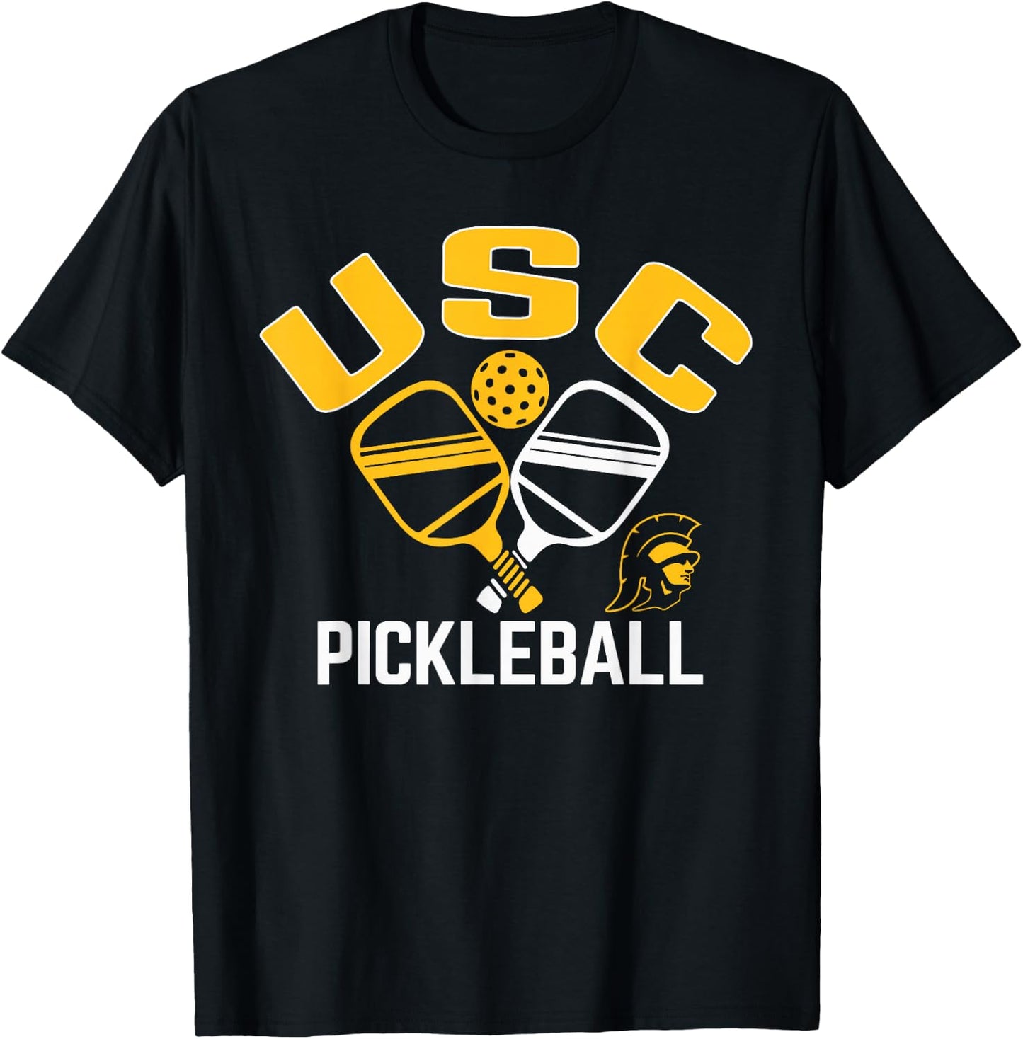 USC Trojans Pickleball Officially Licensed T-Shirt - T-Shirt | Black