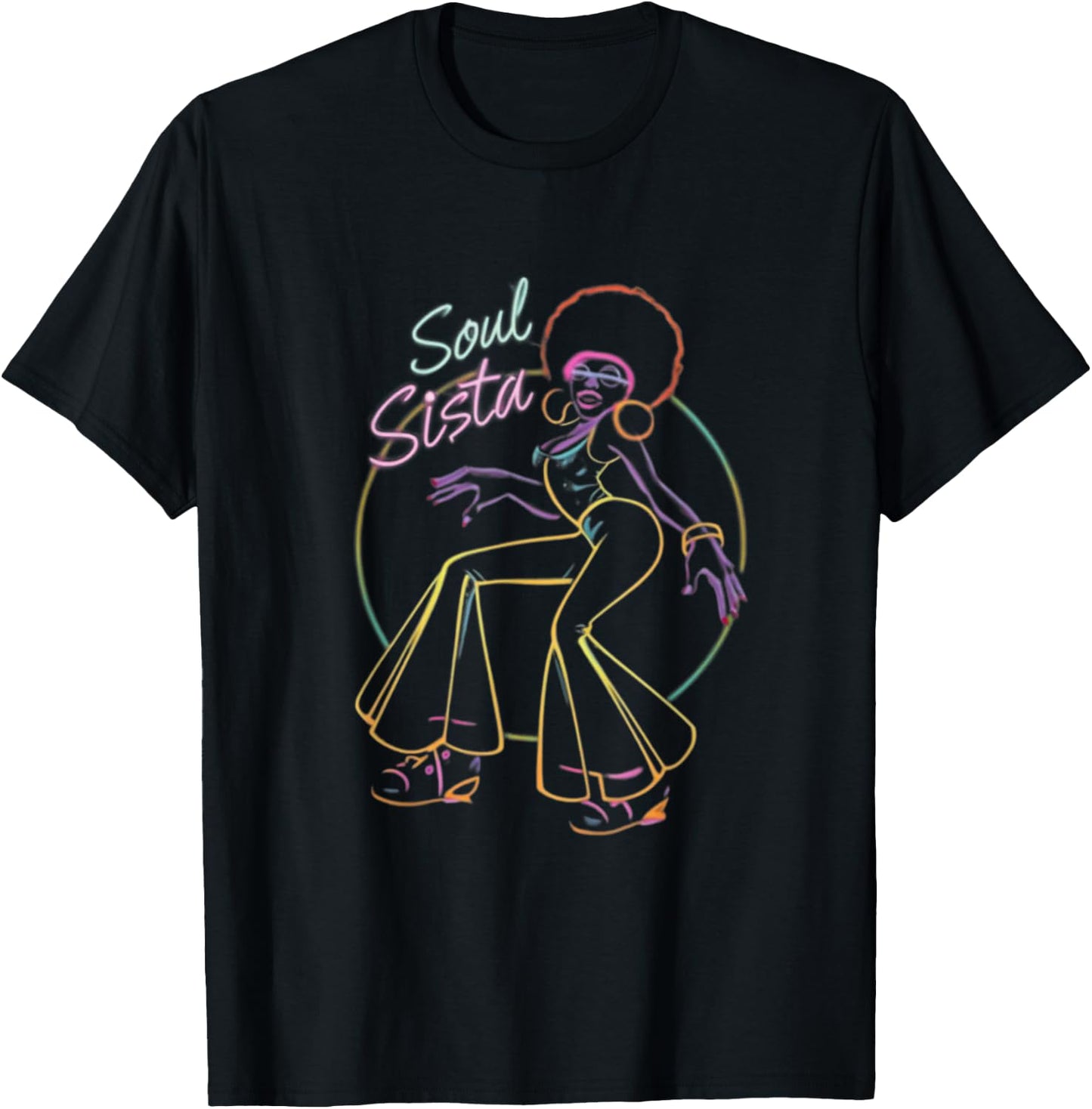 Artsy Funk Shirt Vintage 70s Costume Afro Soul Music T-Shirt - T-Shirt | Black