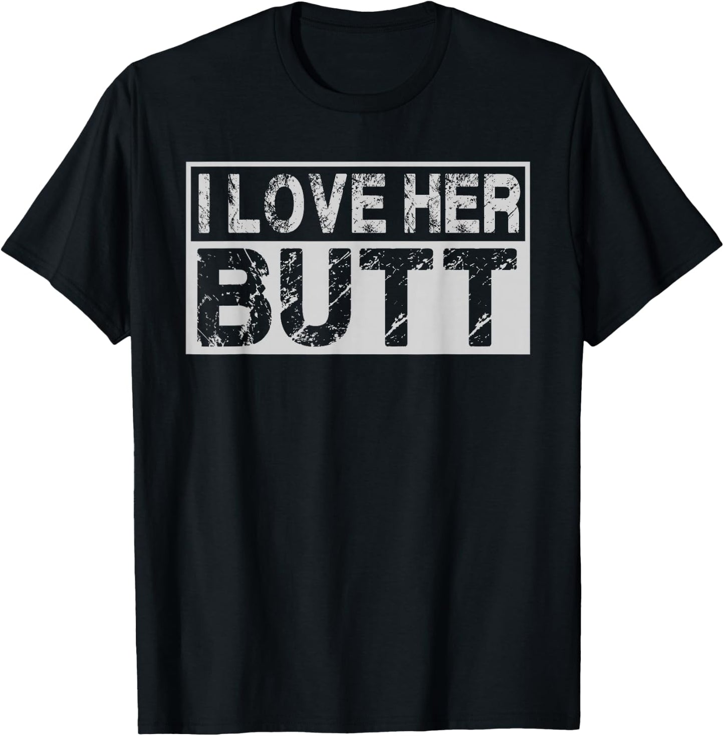 I Love His Beard Her Butt Matching Couples Compliment 2PCS T-Shirt - T-Shirt | Black