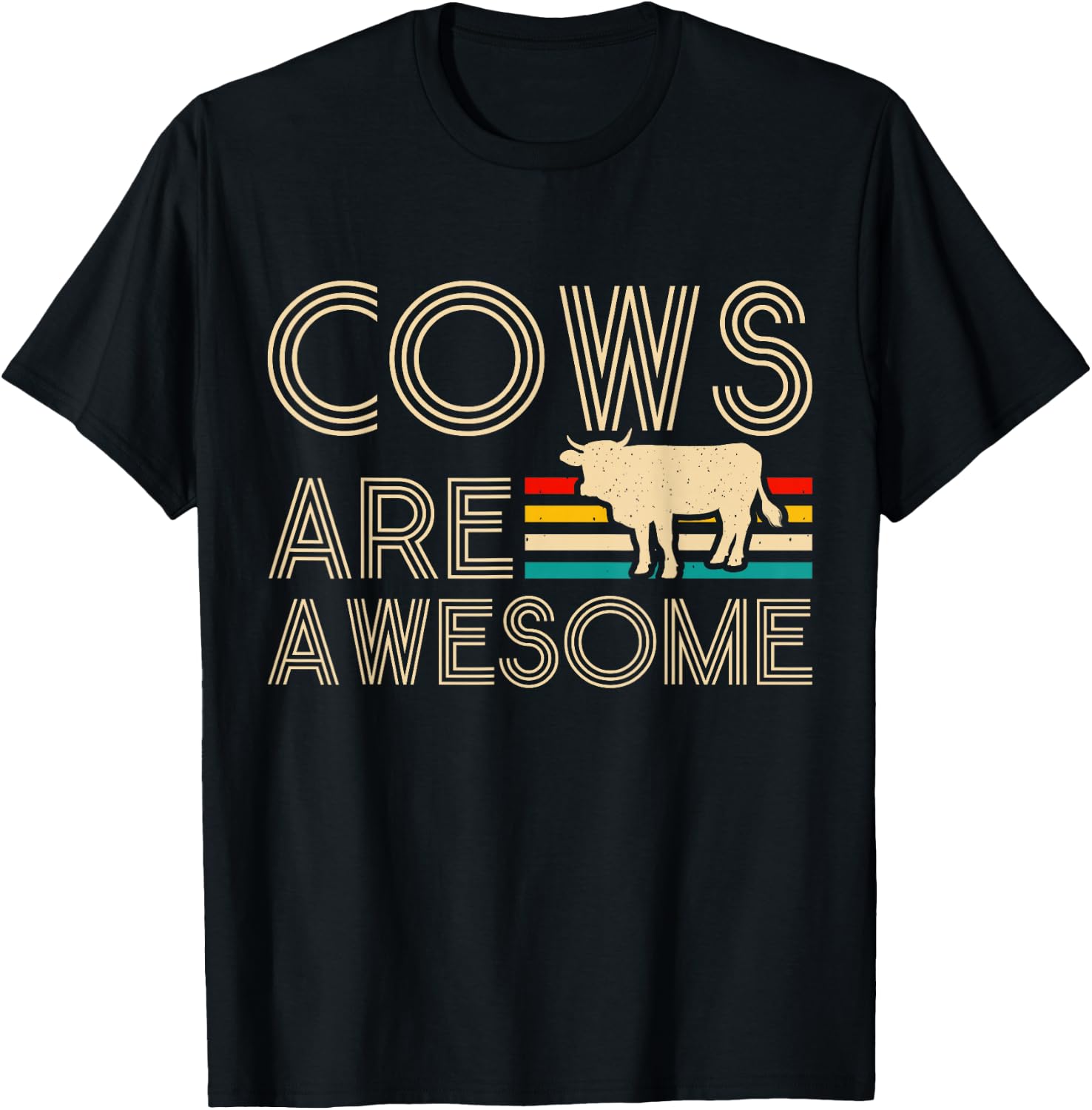 Cows Are Awesome T-Shirt - T-Shirt | Black