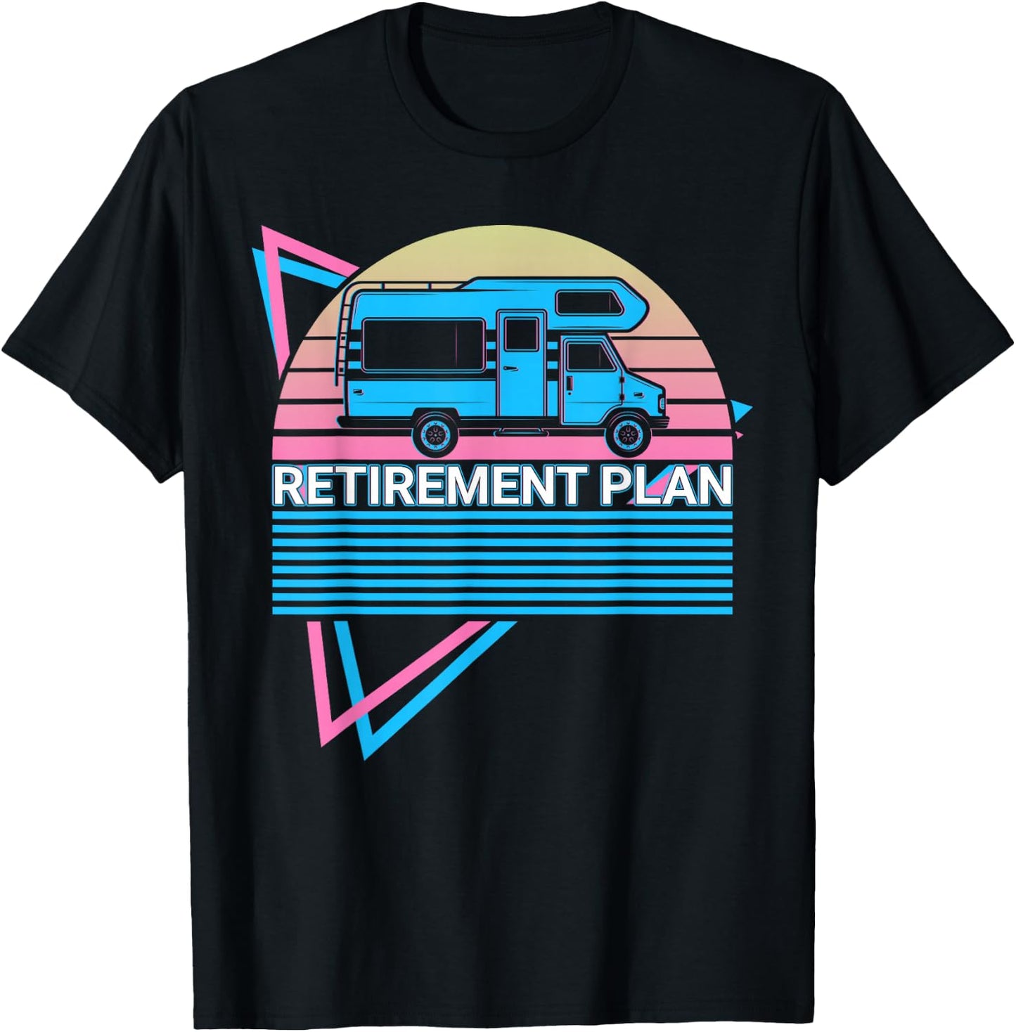 RV Camping RV Camping Truck Camping Retro T-Shirt - T-Shirt | Black