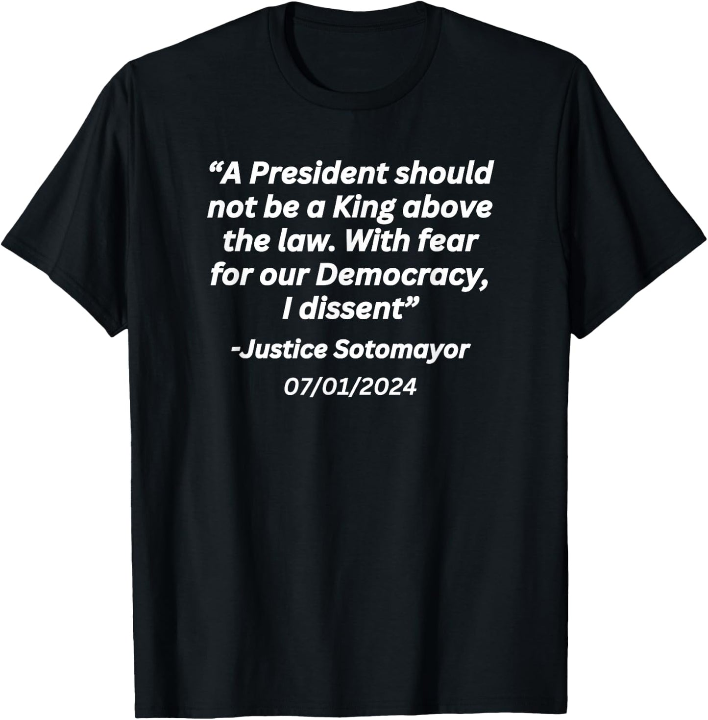 With Fear For Our Democracy I Dissent. Presidents Not Kings T-Shirt - T-Shirt | Black