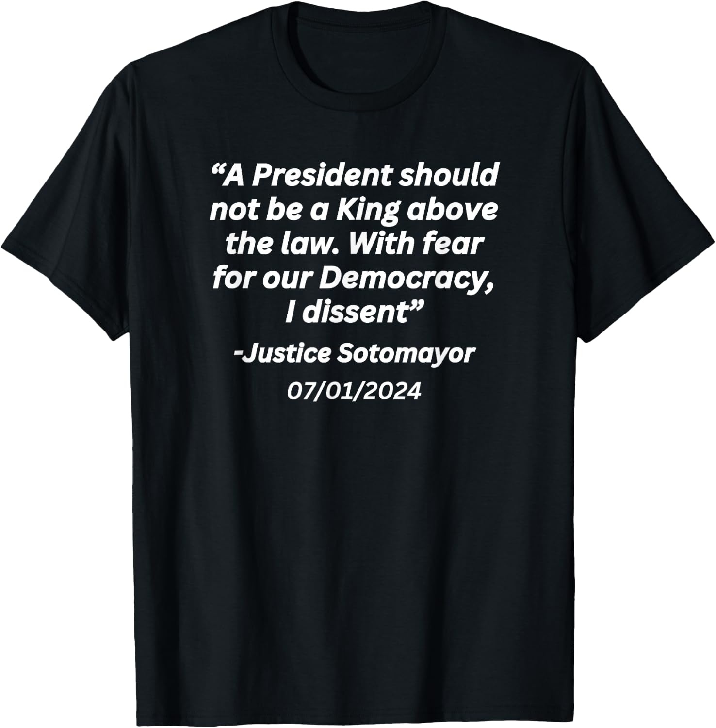 With Fear For Our Democracy I Dissent. Presidents Not Kings T-Shirt - T-Shirt | Black