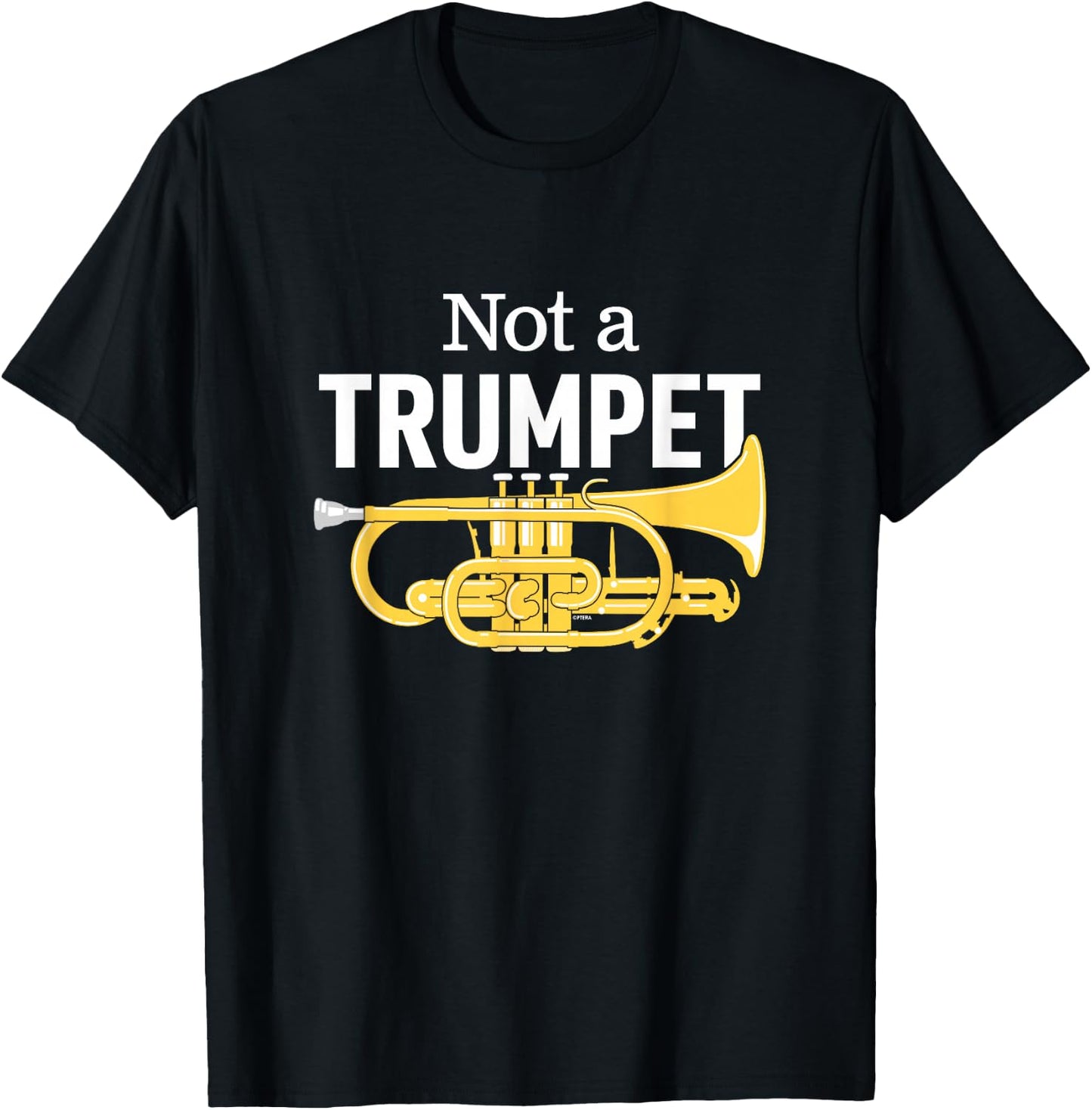Funny Cornet Joke or Brass Band Humour Proud Cornet Players T-Shirt - T-Shirt | Black